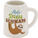 GRUSS & CO Borrelmok met motief stress | New Bone China, 5 cl, mini-kruik met spreuk | Grappig cadeau, party, mannencadeau | 73853