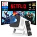 Mini-projecteur avec Smart TV, résolution 4K/1080p, portable, avec Wi-Fi 6