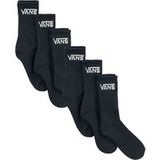 Vans Sokken - Classic Crew ROX (6-pack) - S tot XL - voor Mannen - zwart