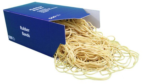 Elastiekjes - Ø20mm - 500 gram - ca. 3300 stuks - naturel