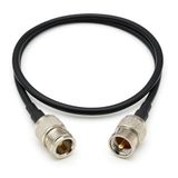 Jetfon RG58 coaxiale verlengkabel, 50 cm, N-stekker (F) naar PL (M)