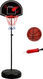 Get & GO Basketbalstandaard - Verstelbaar - Bal + Pomp - Zwart - Tot 172 cm