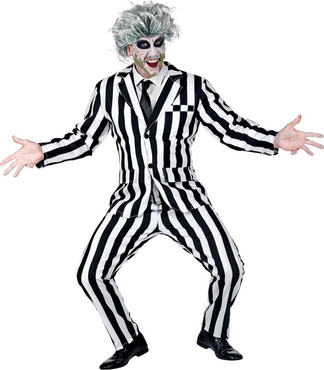 Widmann Horror Films Kostuum - Streepjes Beetlejuice Spook - Man - Large - Halloween - Verkleedkleding
