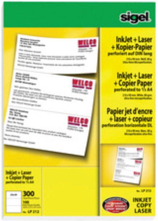 Sigel Kopieerpapier A4 80grs 100 vel