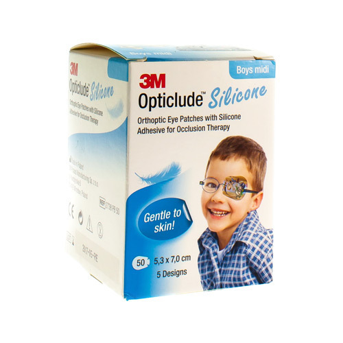 Opticlude 3 M Silicone Eye Patch Boy Midi 50 Stuks