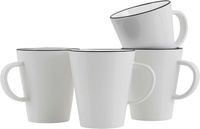 Gimex Linea Line Mok Zwart 4 Stuks
