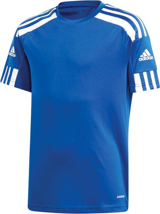 adidas Squadra 21 Sportshirt Unisex - Maat 116 - donker blauw - wit