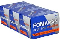 FOMAPAN FOMAPAN Creative 200 135/36 3-pack zwart/wit kleine folie