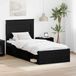Maison Exclusive - Cadre de lit aspect chêne noir 75 x 190 cm Matériau dérivé du bois
