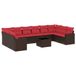 VidaXL 3219474 Loungeset Rood