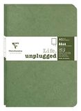 Clairefontaine 733183C Collectie Age Bag Pak met 2 Geniete Notitieboekjes Duo Groen - A5 15,8x21 cm - 96 Effen Witte Pagina’s - Papier 90 g - Omslag Glanskarton met Lederkorrel