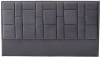 Vente-unique Tête de lit HERMINE - Velours - 160cm - Gris foncé