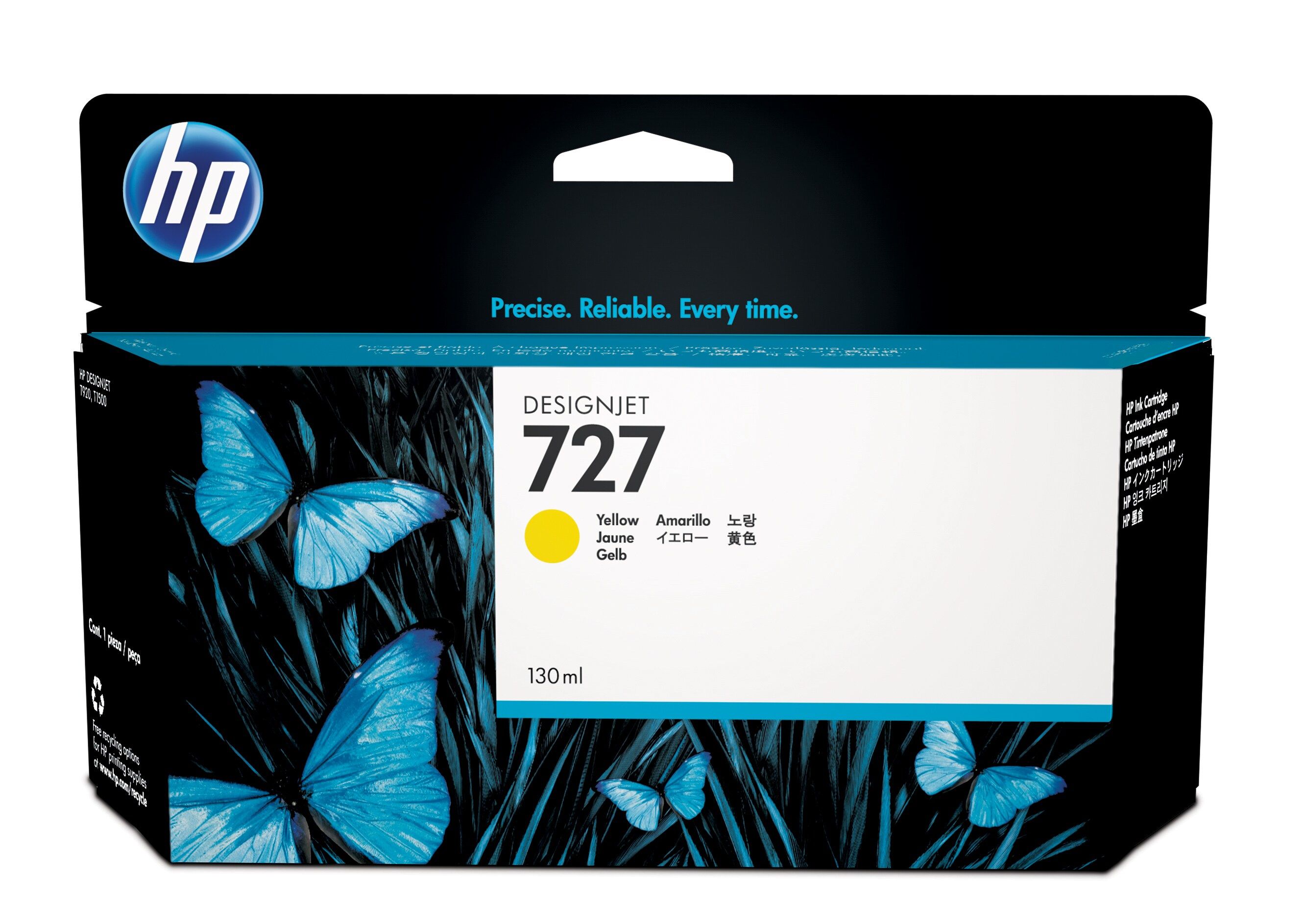 HP 727 Yellow DesignJet Ink Cartridge - 130ml - Original
