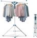 Sèche-linge sans marque - Sèche-linge pliable avec ailes - Acier inoxydable - Blanc - 120x180x120 cm
