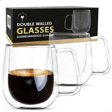 Glasrijk Theeglazen - 320 ml - 2 stuks - Dubbelwandig - Met oor