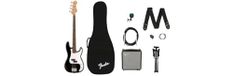 Squier by Fender Debut Precision Basgitaar Starterspakket, Zwart