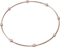 Swarovski Constella ketting, Ronde slijpvorm, Wit, Roségoudkleurige toplaag