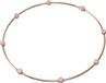 Swarovski Constella ketting, Ronde slijpvorm, Wit, Roségoudkleurige toplaag