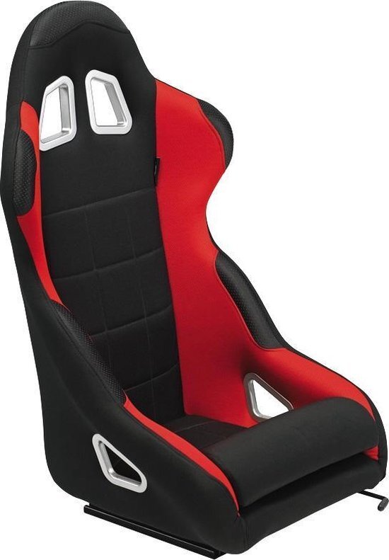 AutoStyle Sportstoel 'K5' - Zwart/Rood - Vaste rugleuning - incl. sledes