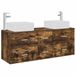 vidaXL Badkamerkastenset 3 st Gerookt eiken 49,5 x 41 x 63 cm
