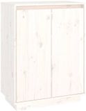 vidaXL Schoenenkast 60x35x80 cm massief grenenhout wit
