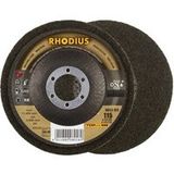 Rhodius 305300 Rhodius VKSG WS, 2 pièces disque compact non-tissé 115 x 22,23 mm, droit, 6S-very fine, Topline, Made in Germany, pour acier inoxydable, acier