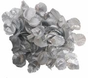 Merkloos / Sans marque Folat Bv Luxe rozenblaadjes - 144x - zilver - 3 cm - stof - strooi rozenbladeren - bruiloft - huwelijk