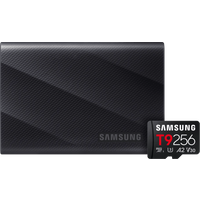Samsung T9 Portable SSD 4TB Zwart + Samsung MicroSDXC T9 256GB 200MB/s