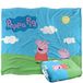 Peppa Pig Kids Silky Touch Deken, 152 x 127 cm Peppa en George Sunny Day