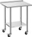 Vevor Roestvrijstalen Werktafel met Wielen, 762 x 610 x 894 mm