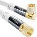 KabelDirekt SAT TV Kabel – 7,5m, 90°/recht, wit