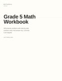Grade 5 Math Workbook