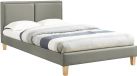 IDIMEX Gestoffeerd bed CELINE 120 x 200 cm grijs