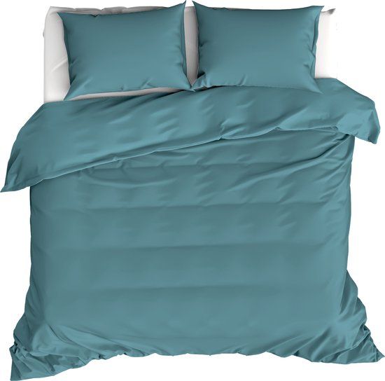 Moodit Dekbedovertrek Basil Arctic - Hotelmaat - 260x240 cm - Blauwgroen - Katoen