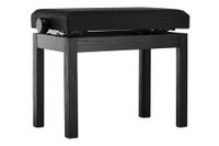 GEWA Pianobank Student - Massief hout - Zitting van kunstleer - Soepele hoogteverstelling 48-57 cm - Stabiele constructie - zwart mat