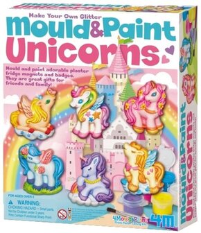 4M GIPS GIETEN EN VERVEN: EENHOORNS met glitter