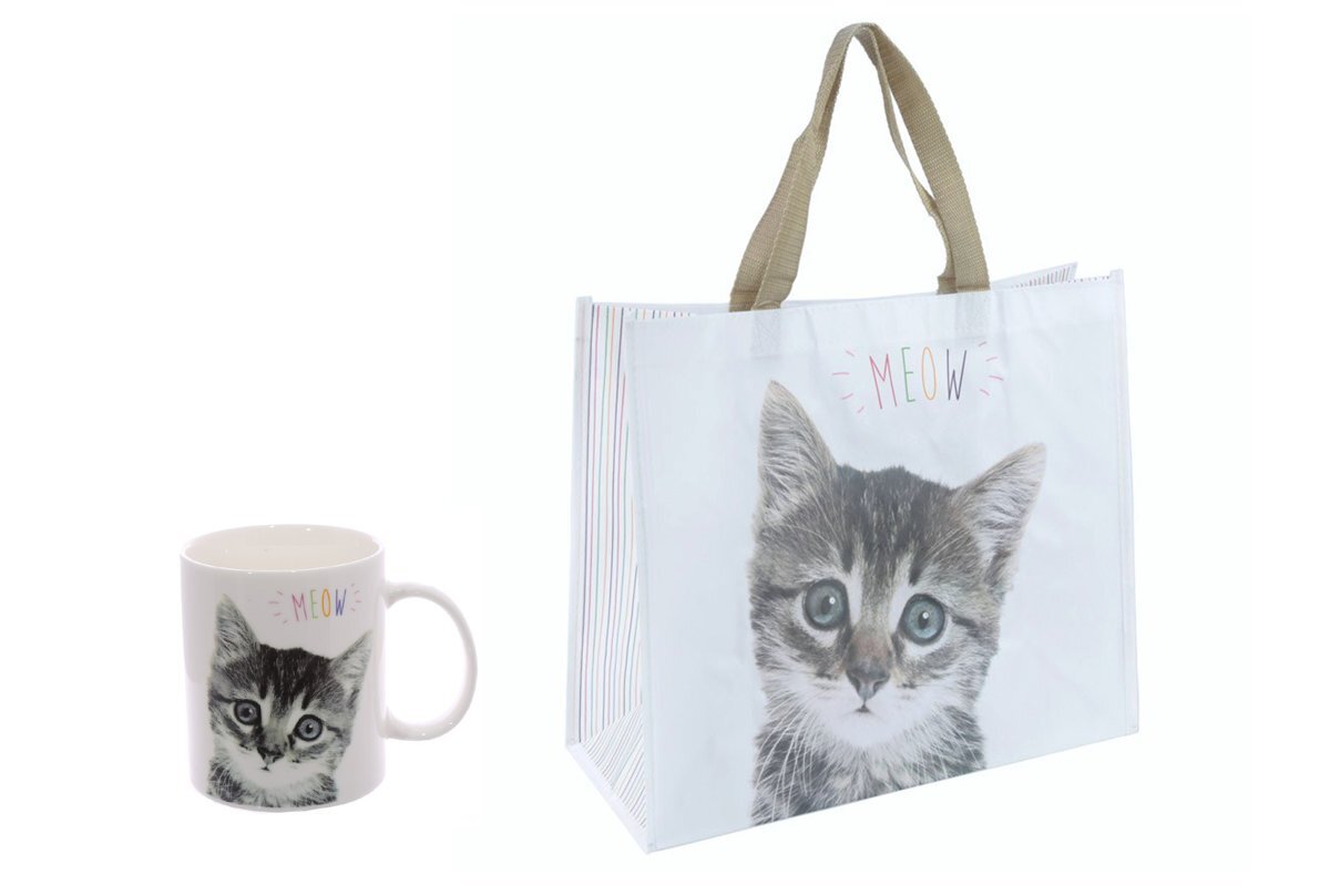 Puckator Cadeau pakket Kitten poes Mok en Shoppingbag