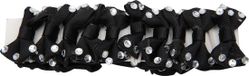 Horka Invlechtstrikjes Strass Zwart Polyester