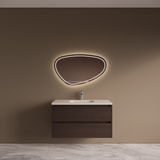 Boss & Wessing BWS Riga Bruin Eiken Badmeubelset Met Wastafel 100 cm Travertin Sintered Stone Keramisch