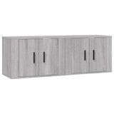 VidaXL TV-meubel en entertainmentcenter, 2 stuks, 57x34,5x40 cm, grijs