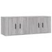 VidaXL TV-meubel en entertainmentcenter, 2 stuks, 57x34,5x40 cm, grijs