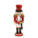 Dekohelden24 Betoverende notenkraker soldaat in rood klassiek, ca. 25 cm, 520213-rood