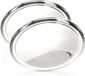 Unyqoos Ronde Serveerschaal - Stainless Steel Tray Set van 2 - Glanzende Decoratieve Schotel (33 cm)