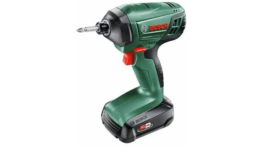 Bosch AdvancedImpactDrive 18 Power Screwdriver - 2600 RPM - Black/Green - With Battery and Charger