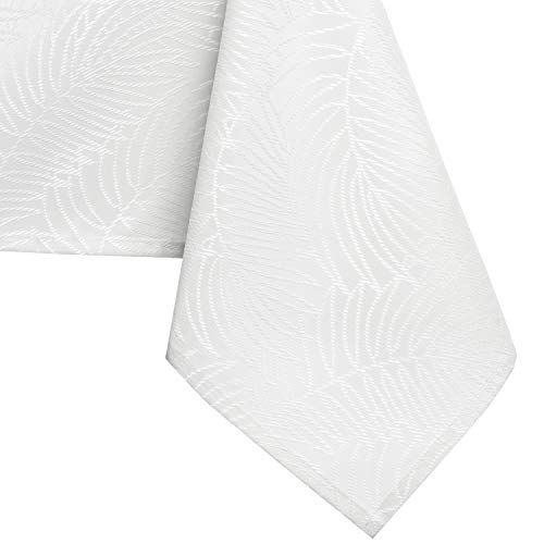 AmeliaHome Tafelkleed Gaia, 150 x 350 cm, vlekbescherming, lotuseffect, afwasbaar, waterafstotend, wit
