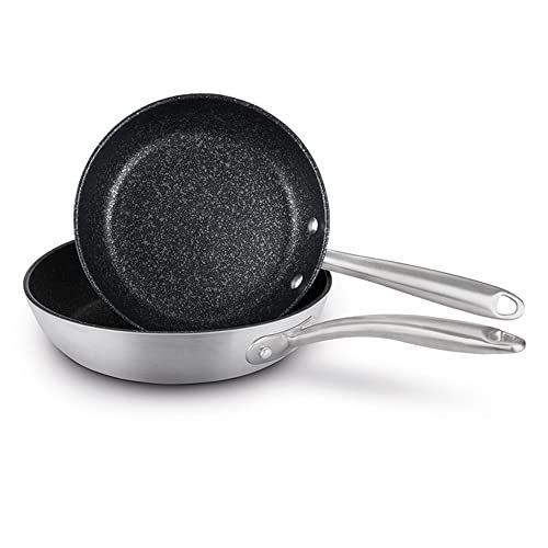 PRESTIGE - Scratch Guard Twin Pack Koekenpan - 21/25cm - Roestvrij staal - Krasbestendig - Inductie - Vaatwasser- en ovenbestendig