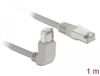 Delock Network cable RJ45 Cat.5e SF/UTP upwards angled / straight 1 m