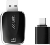 LogiLink Professional LogiLink Draadloze Bluetooth 5.0 auto-adapter voor CarPlay en Android Auto, USB-A + USB-C, zwart