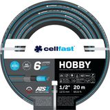 Cellfast HOBBY ATS2™ 6-laags Tuinslang dubbel gevlochten met kruis en jerseystof UV-stralen en algenbestendig (1/2" 20 m)