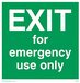 Viking Signs Pack van vijf - Uitgang voor noodgebruik alleen teken - 100x100mm - S10